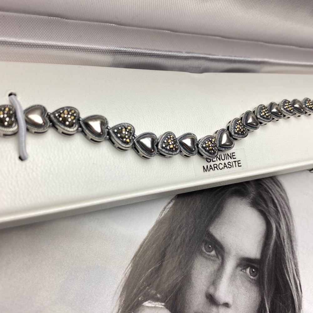 ⭐️⭐️⭐️⭐️⭐️STUNNING  “Bracelet Marcasite SILVER”